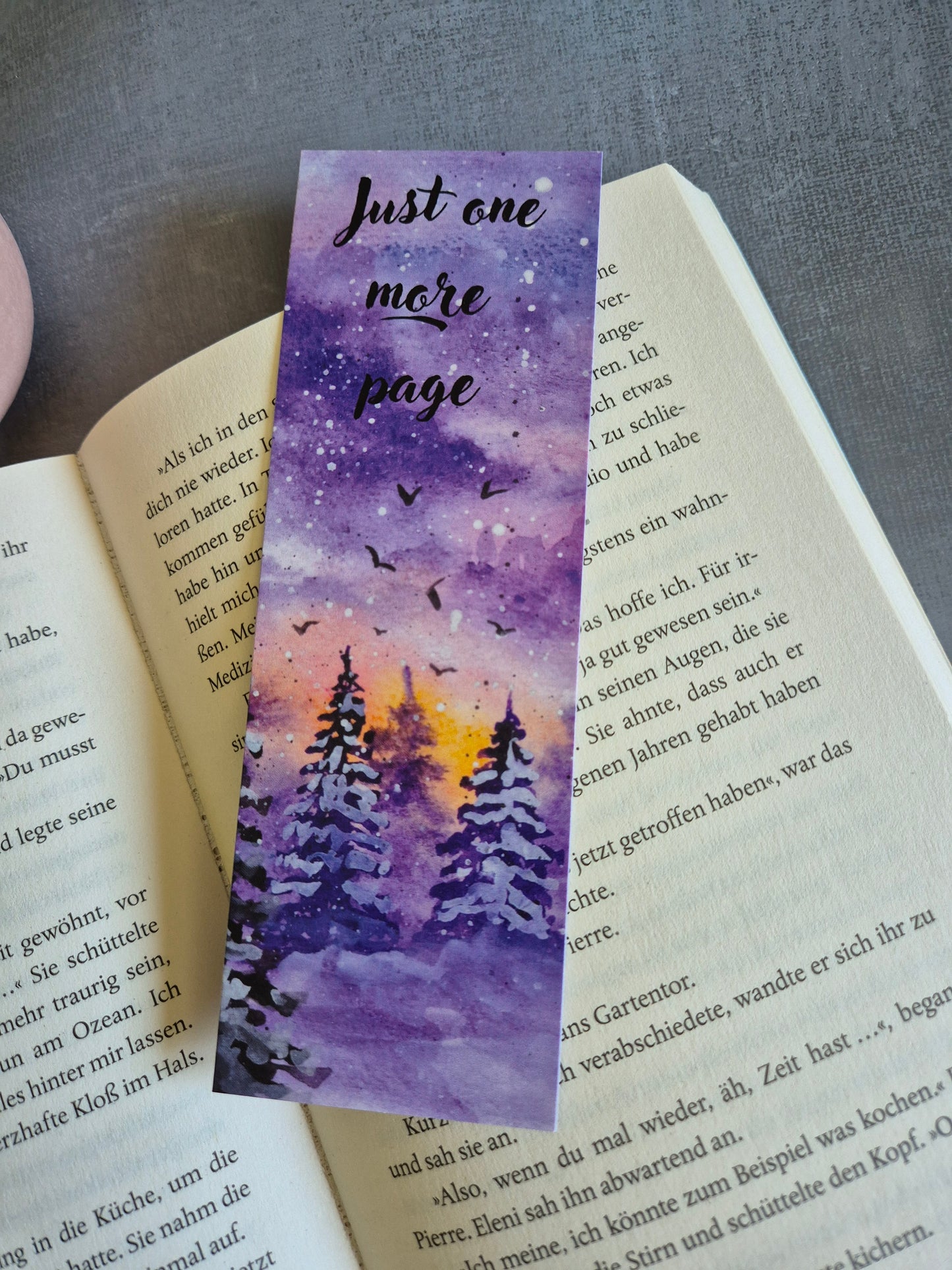 Lesezeichen Winter auf hochwertigem Paper gedruckt