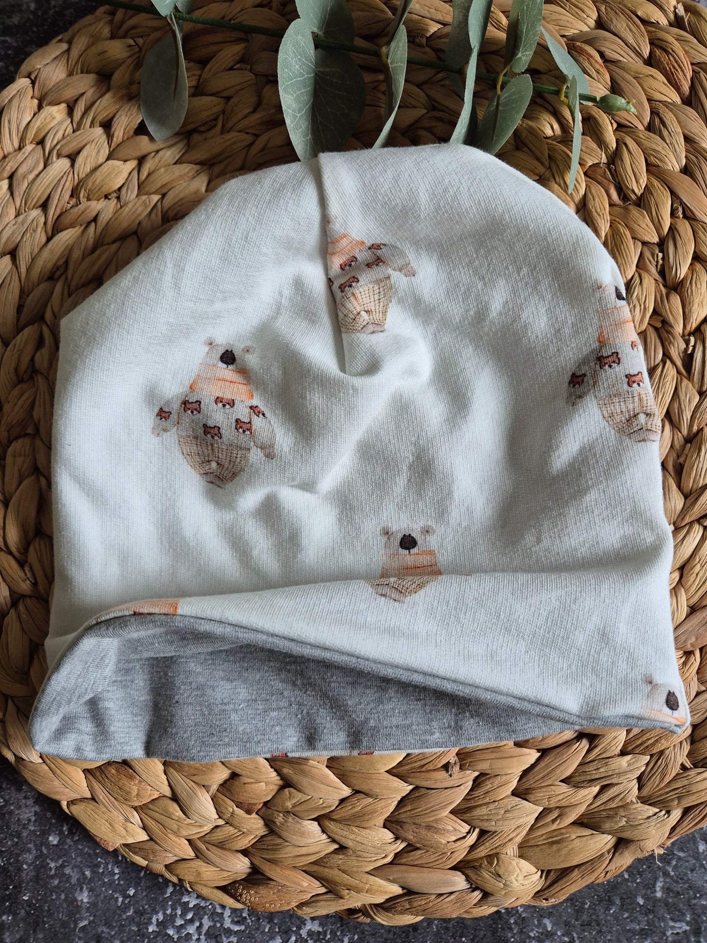 Mütze / Beanie Bär Kinder diverse Grössen / Kopfumfang 47 bis 54 cm