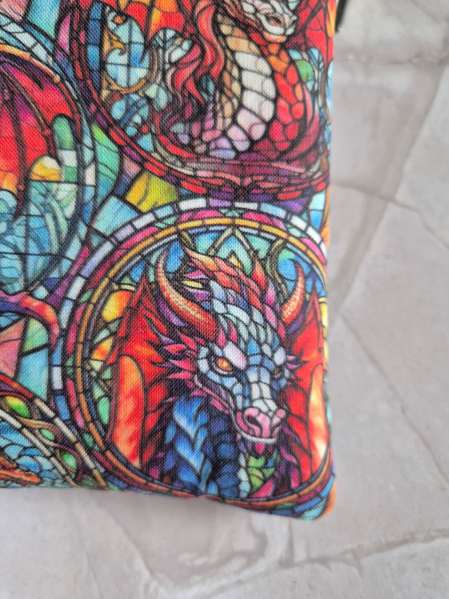 Stainedglass Dragon Lover Book Cover Kindle Kobo - 3 Sizes - Handmade