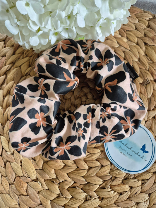 Leo Flower Scrunchie Hair bobble handmade Ponytail holder perfect gift hair accessories chic hair tie