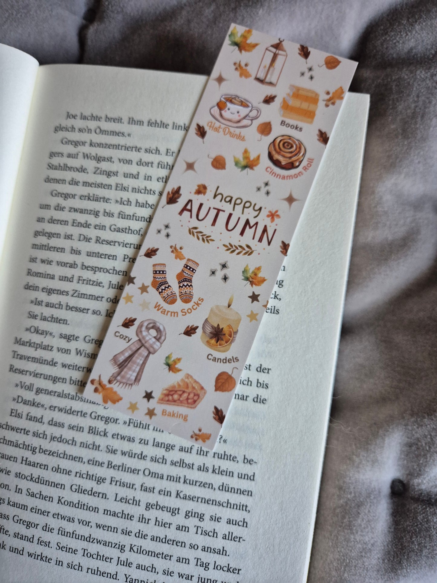 Lesezeichen Herbst auf hochwertigem Paper gedruckt