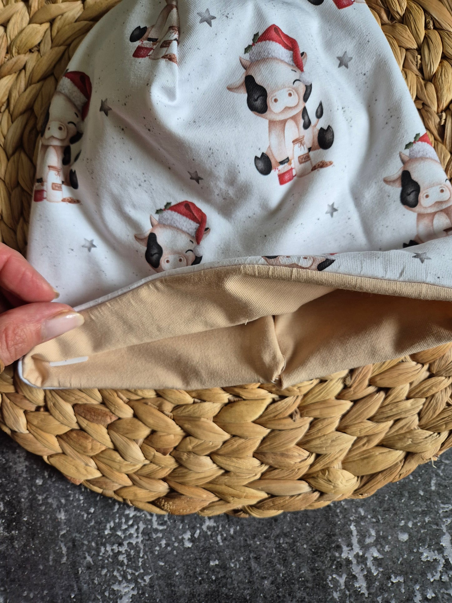 Mütze / Beanie Santa Cow Kinder diverse Grössen / Kopfumfang 47 bis 54 cm