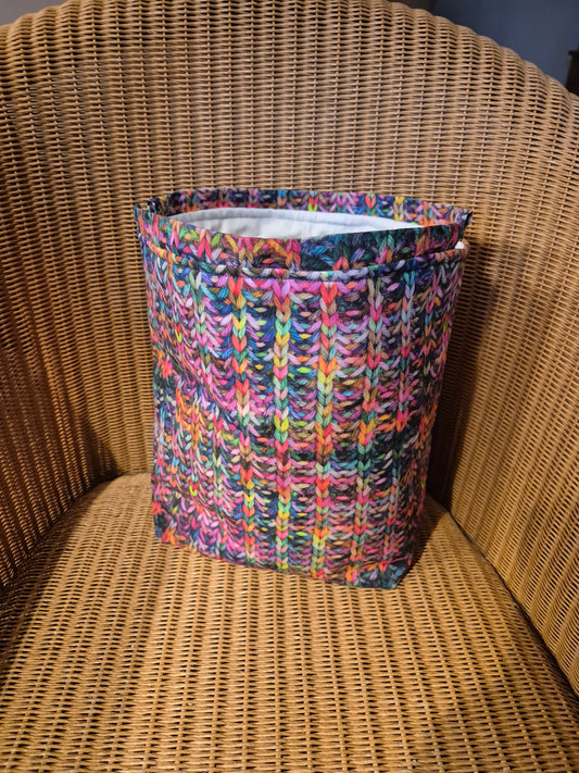 Project bag for knitters crocheters - needle storage included - several prints available perfect gift for knitter/crocheter padded