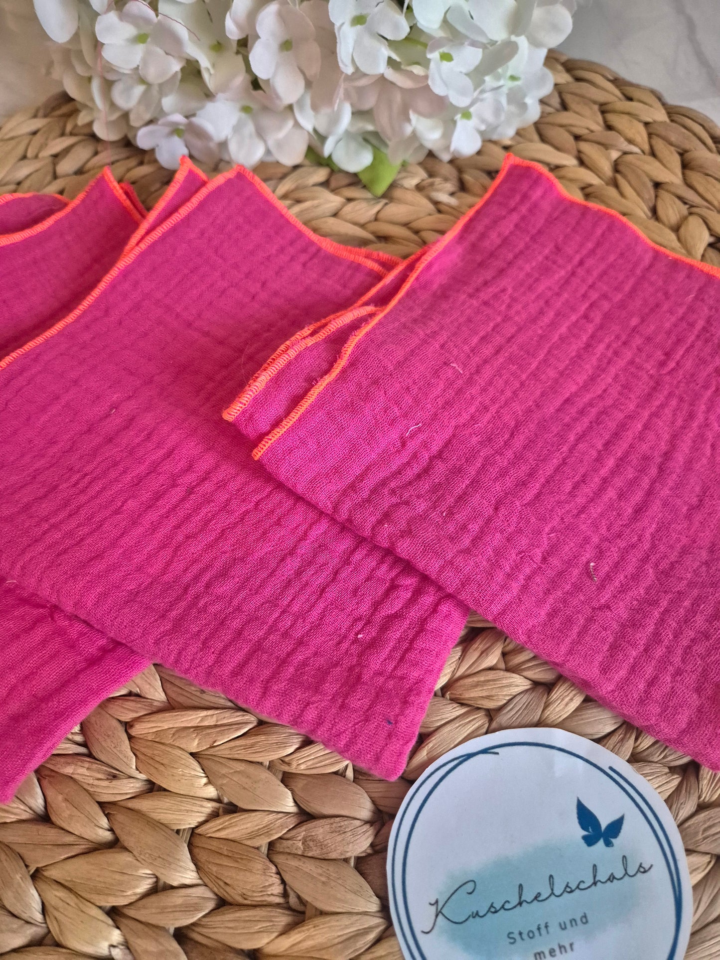 Set of 3 Handkerchief  Tissues fabric cotton very Soft Eco-Friendly washable reusable perfect gift