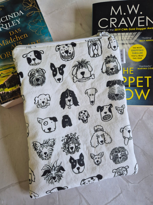 Dog Buchhülle Ereader Hülle - 3 Sizes - Handmade by me in Switzerland Cartoon Print