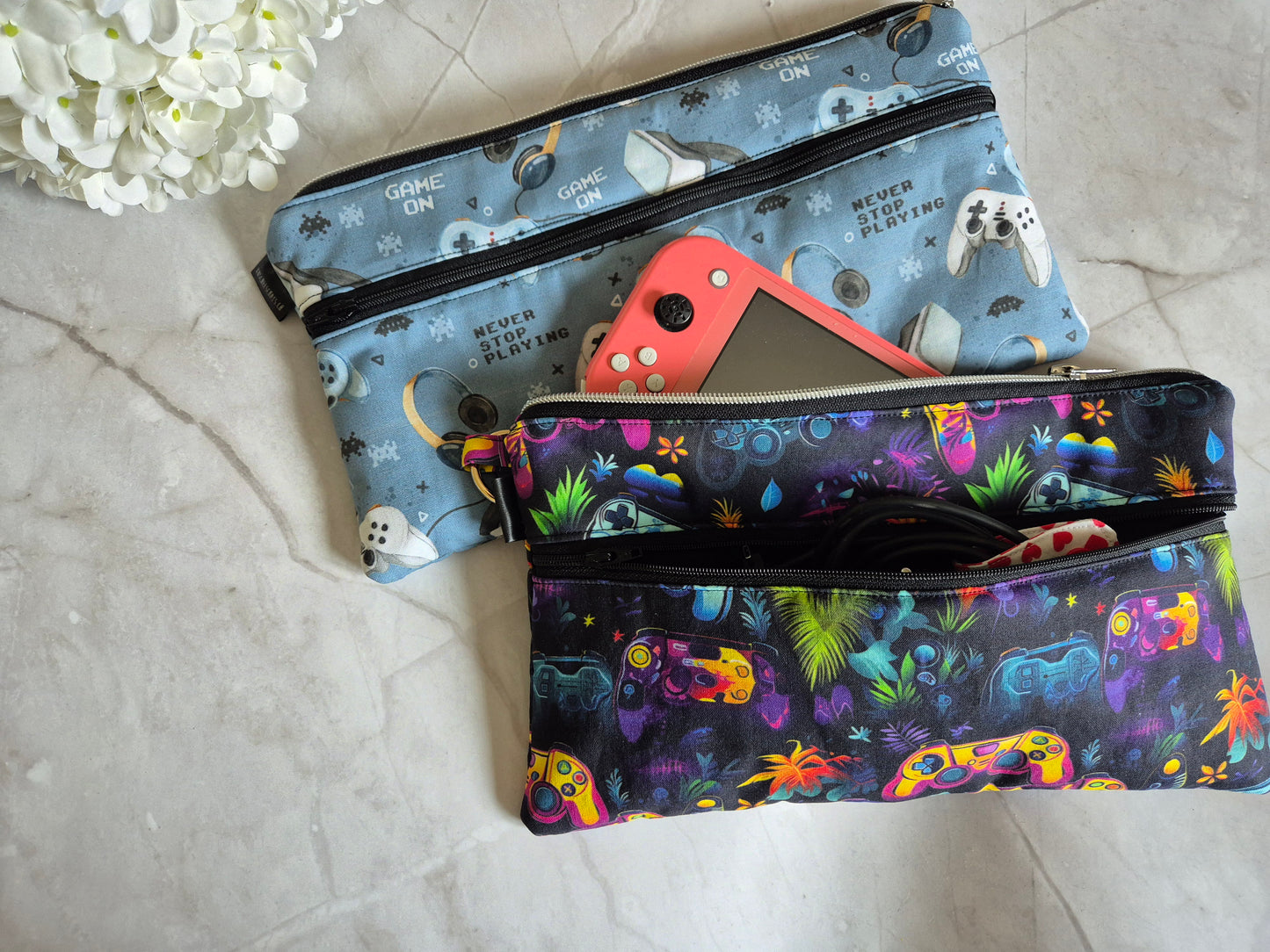 Padded Cover for Switch 1 / Switch 2 / Oled / Nintendo DS handmade with Zipper choose your fabric matcha kawaii Gaming add Personalisation