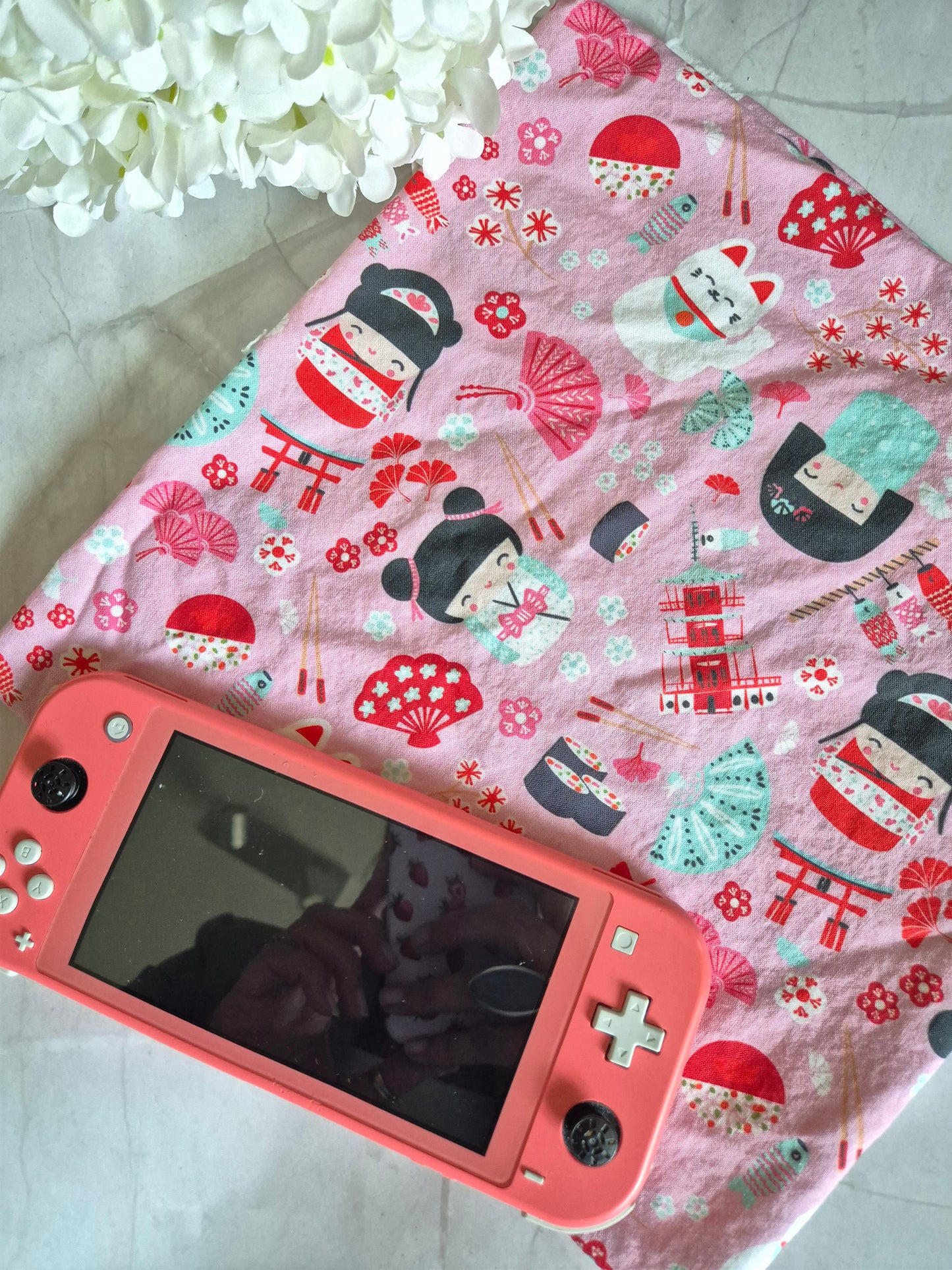 Padded Cover for Switch 1 / Switch 2 / Oled / Nintendo DS handmade with Zipper choose your fabric matcha kawaii Gaming add Personalisation